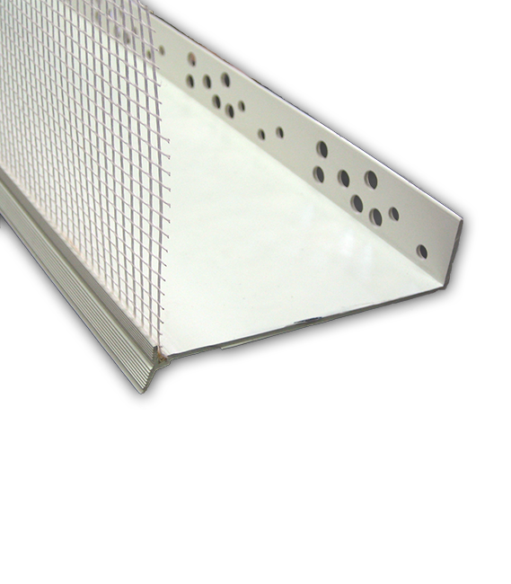60m PVC Einhängeprofil  für WDVS Sockelprofil mit Armierungsgewebe für Fassade 